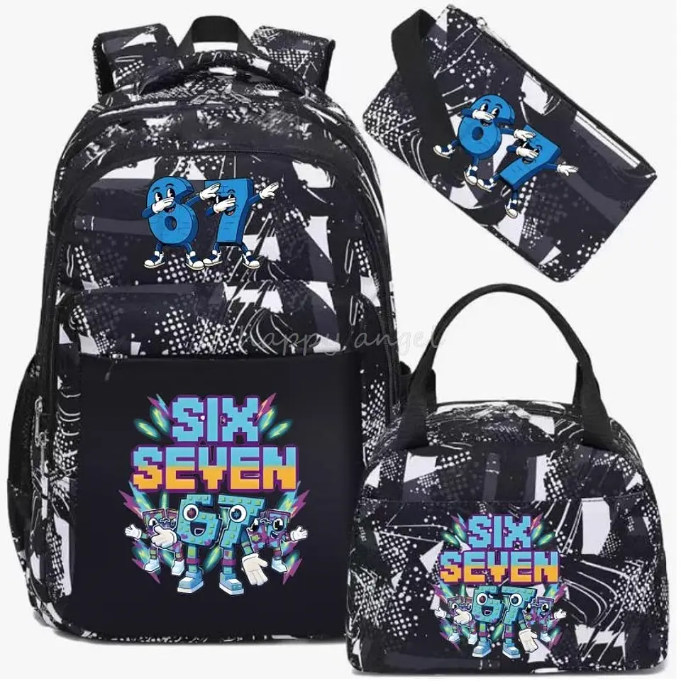 Six Seven Backpack Set  3PCS School Bag 9
