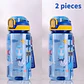 Kids Dinosaur Water Bottle – 600ml Straw Cup - thumbnail 13