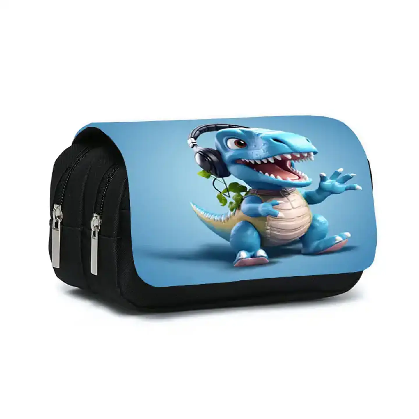 Dinosaur Pencil Case – Double Layer Flip Organizer 11