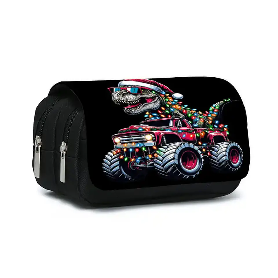 Dinosaur Pencil Case – Double Layer Flip Organizer 12
