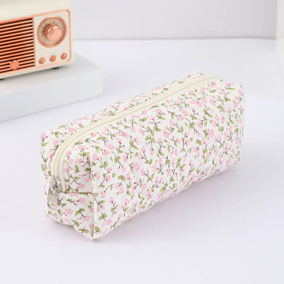 Floral Pencil Case – Bowknot School Storage Bag 11