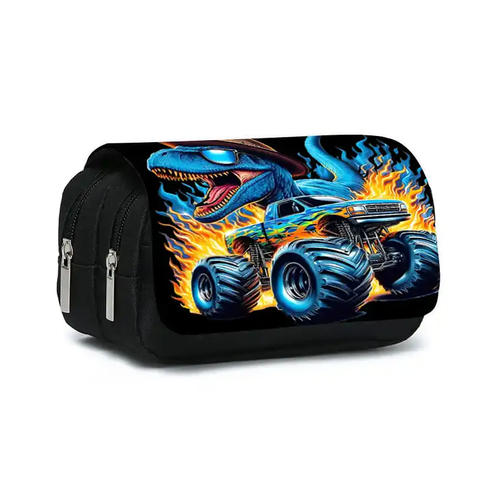 Dinosaur Pencil Case – Double Layer Flip Organizer 13
