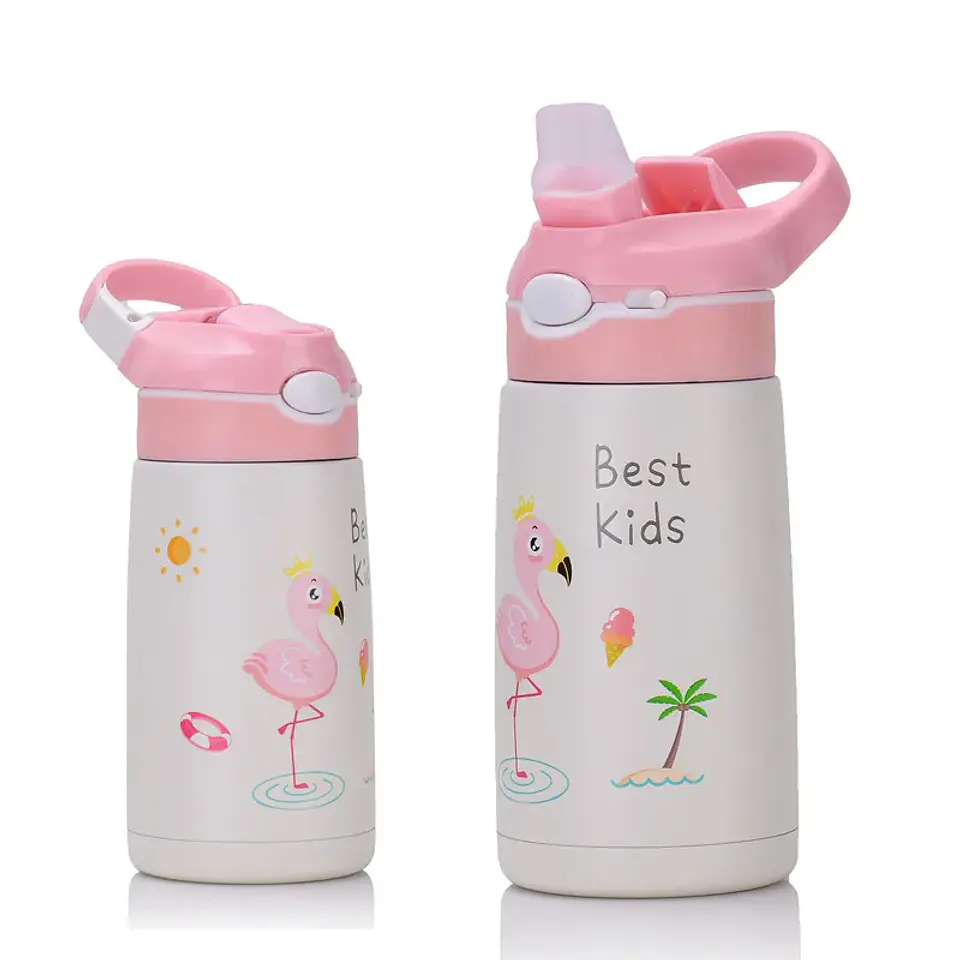 Kids Stainless Steel Thermos – 400ml Straw Bottle 11