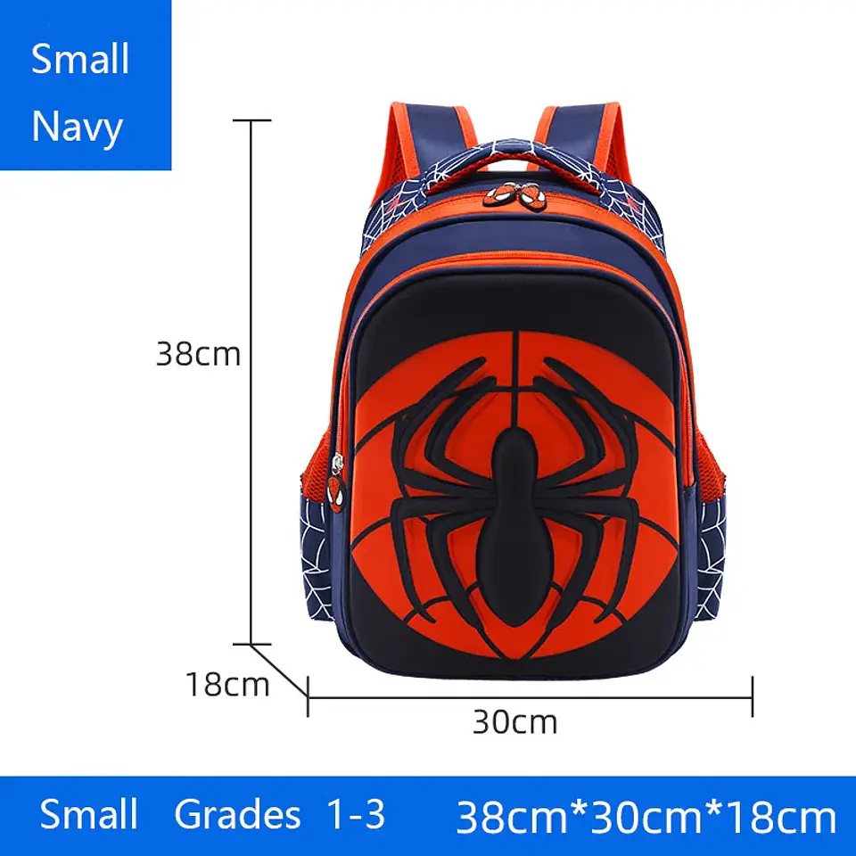 Spider Kids Backpack Set  2PCS Waterproof School Bag 12
