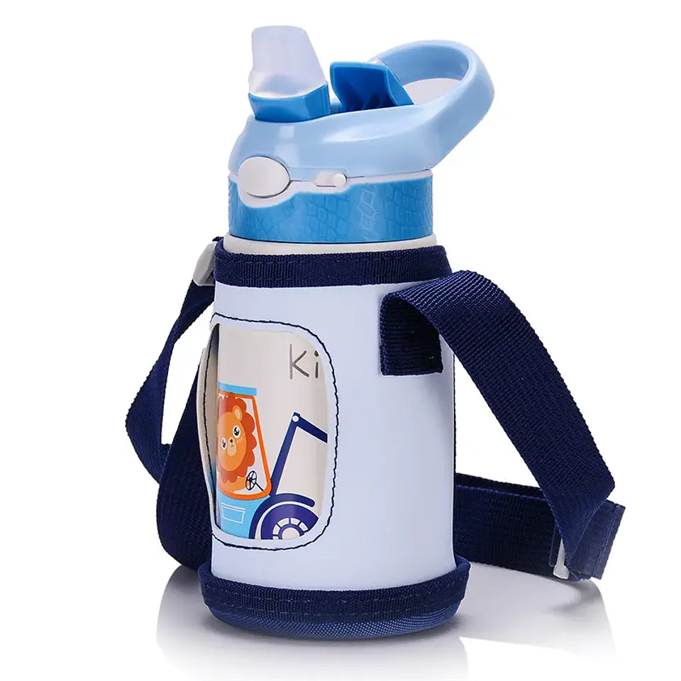 Kids Stainless Steel Thermos – 400ml Straw Bottle 12
