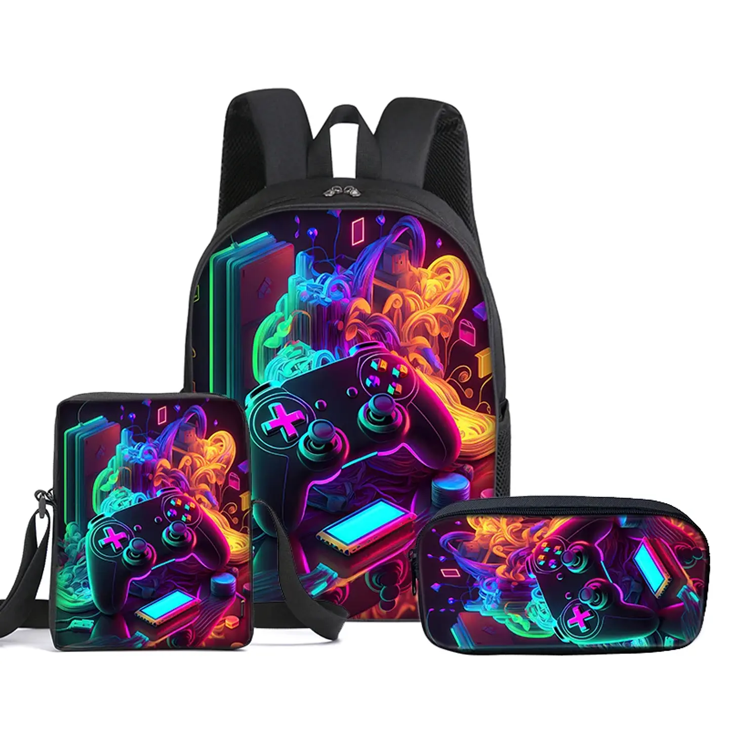 GamePad Backpack Set 3PCS Waterproof School Bag 10