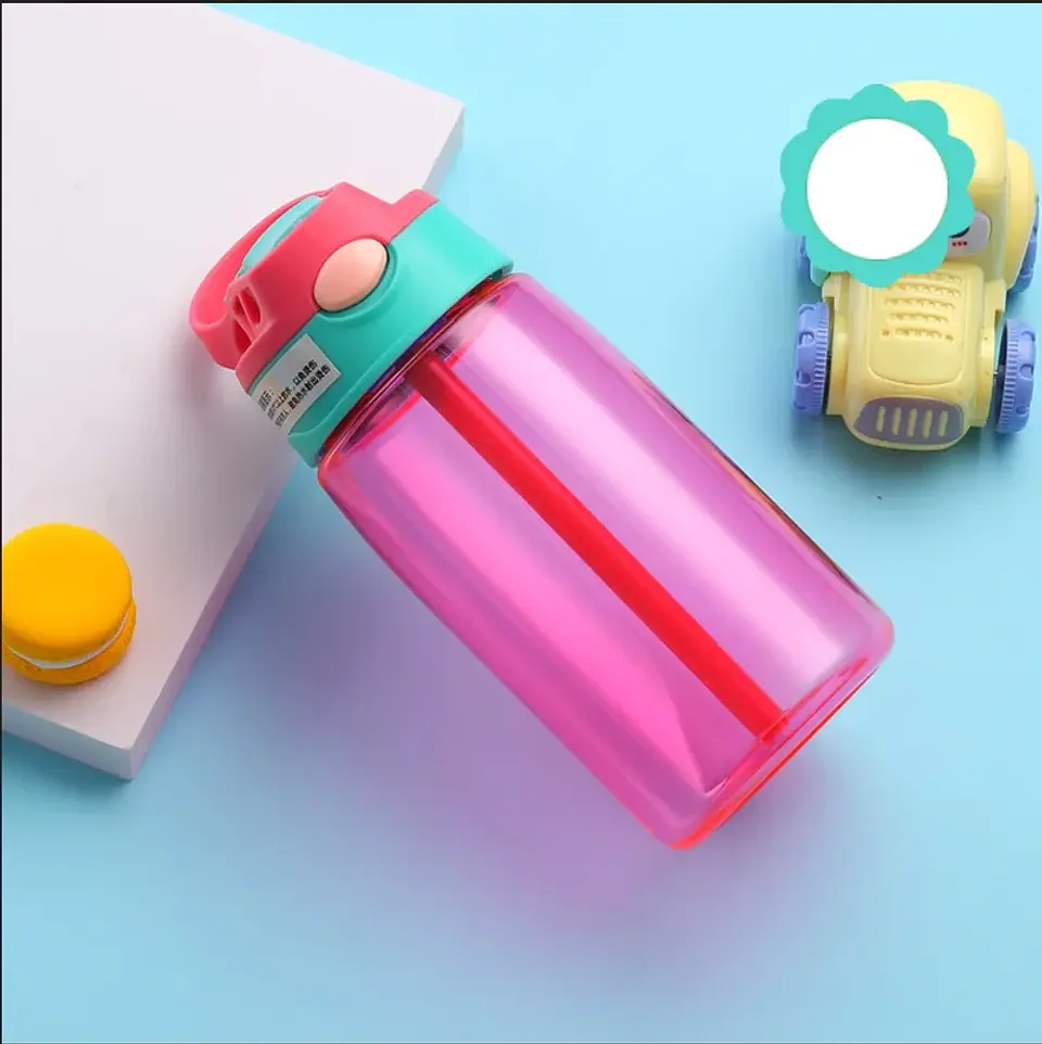 Kids Straw Water Bottle – 480ml Travel Cup 10