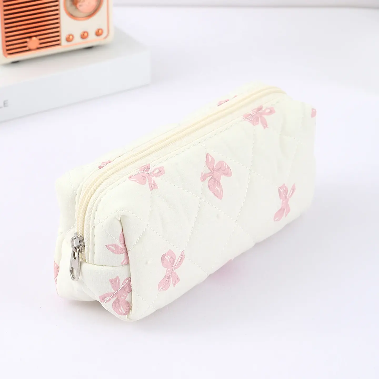 Floral Pencil Case – Bowknot School Storage Bag 12