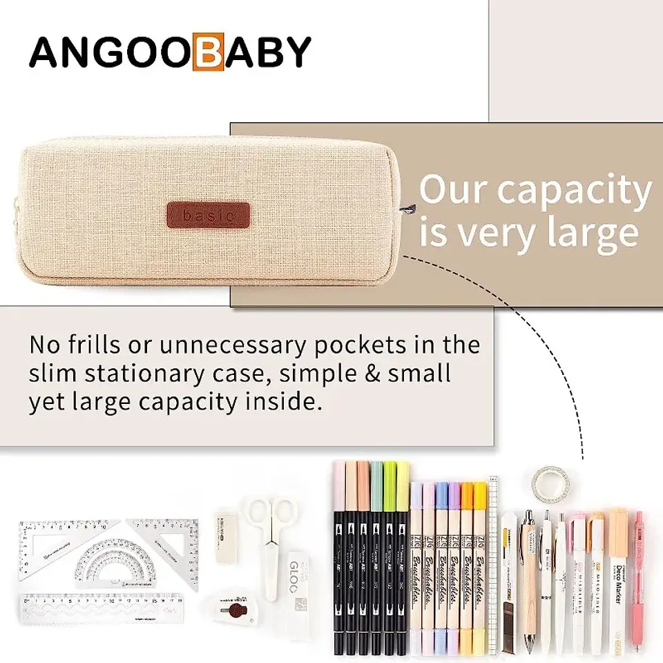 Large Capacity Pencil Case Oxford School Organizer 14