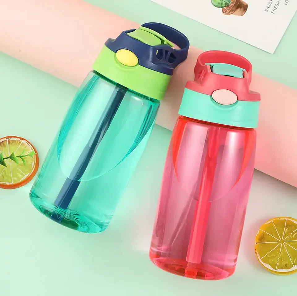 Kids Straw Water Bottle – 480ml Travel Cup 11