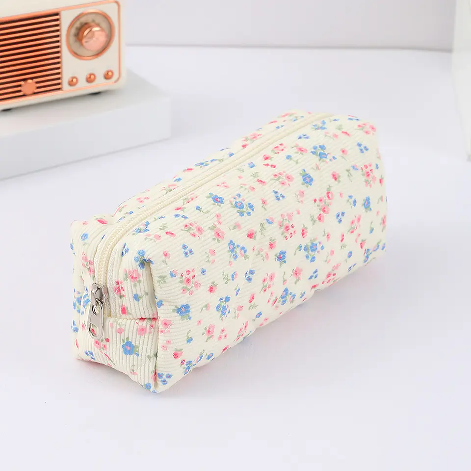 Floral Pencil Case – Bowknot School Storage Bag 13