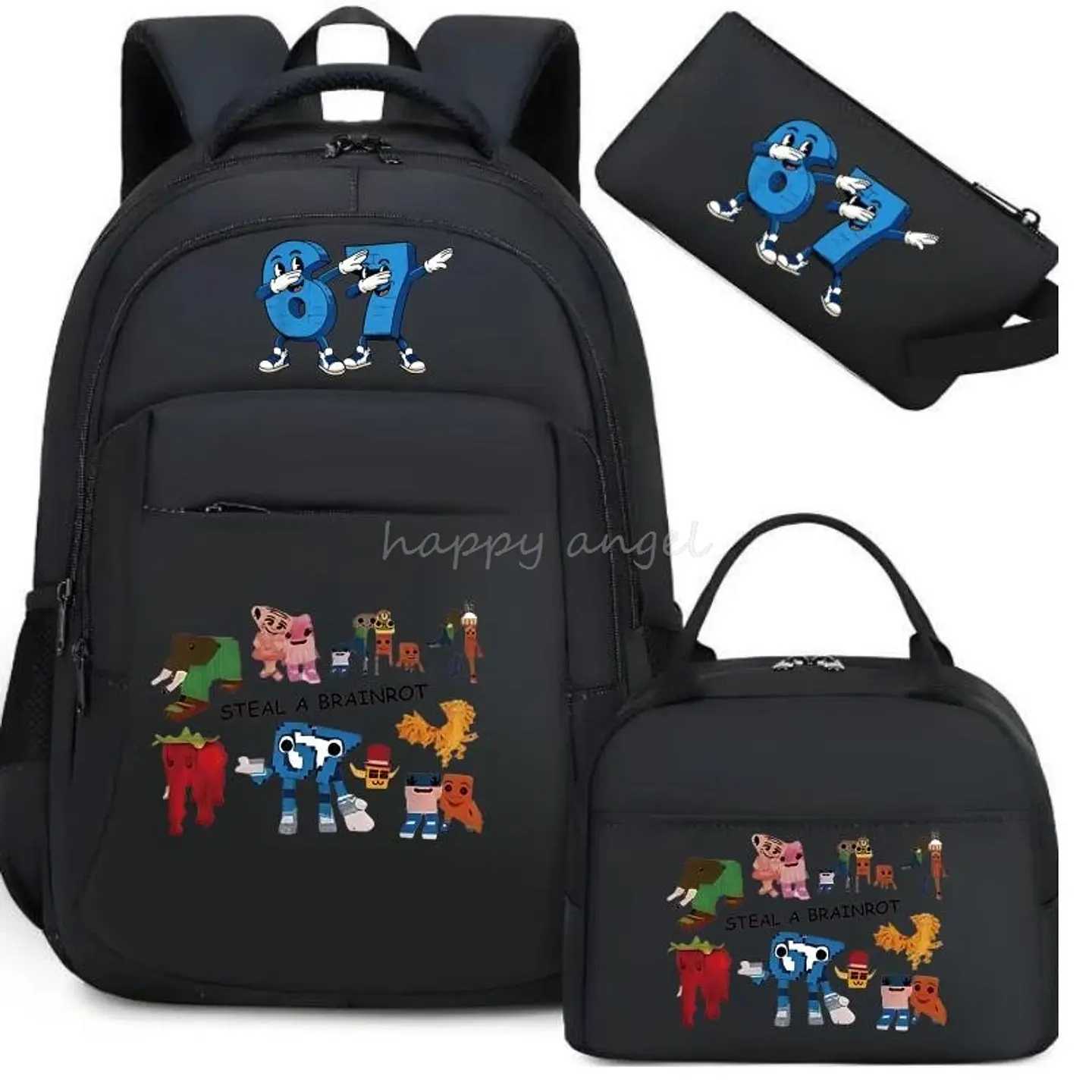 Six Seven Backpack Set  3PCS School Bag 12