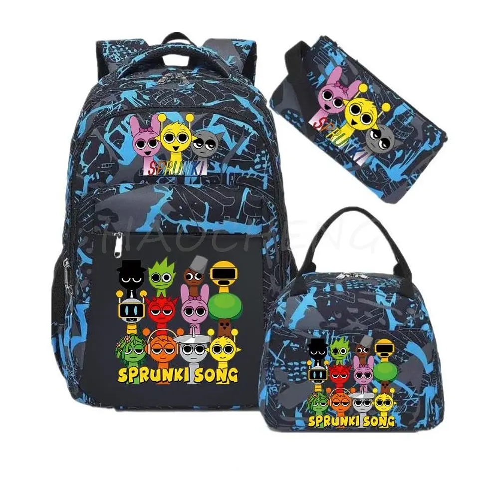 Sprunki Backpack Set  3PCS Waterproof School Bag 10
