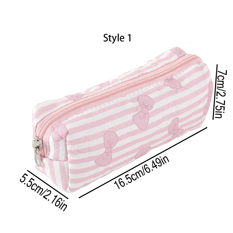 Floral Pencil Case – Bowknot School Storage Bag 14
