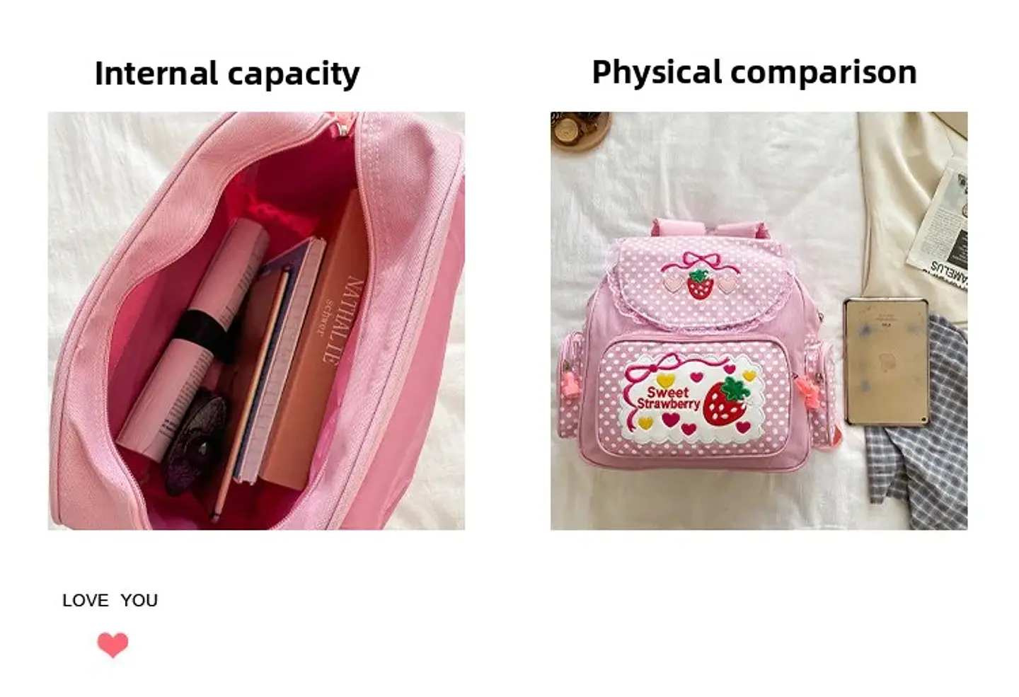Strawberry Girls Backpack  Japanese School Bag 12