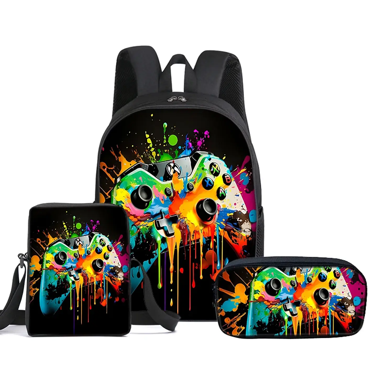 GamePad Backpack Set 3PCS Waterproof School Bag 11
