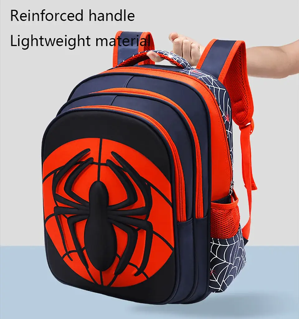 Spider Kids Backpack Set  2PCS Waterproof School Bag 14