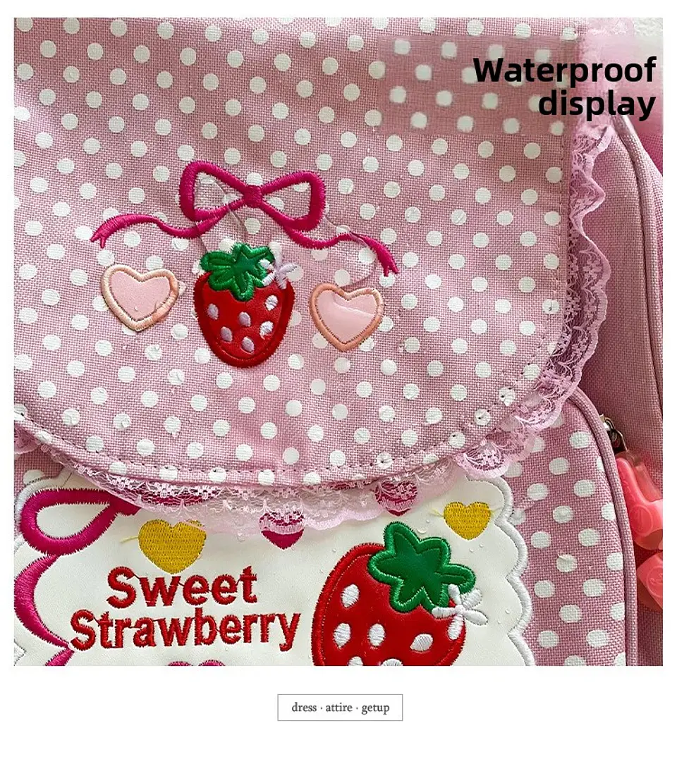 Strawberry Girls Backpack  Japanese School Bag 13