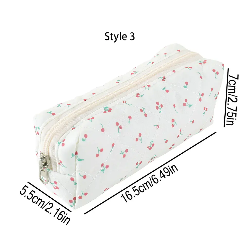 Floral Pencil Case – Bowknot School Storage Bag 16