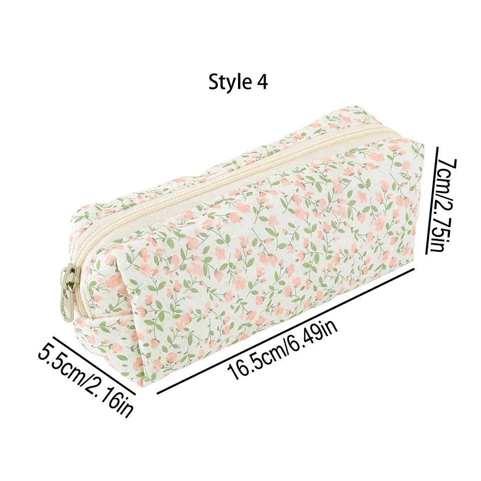 Floral Pencil Case – Bowknot School Storage Bag 17