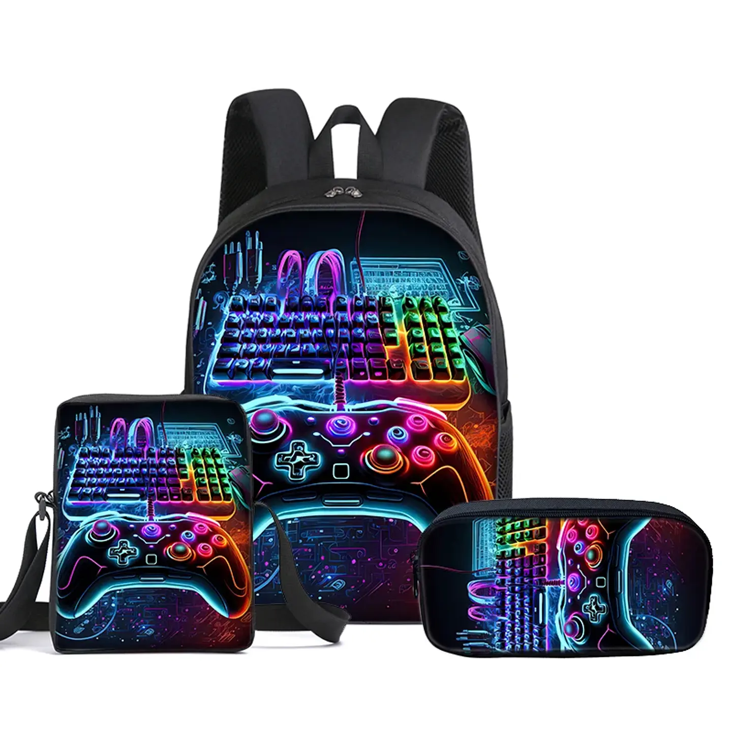 GamePad Backpack Set 3PCS Waterproof School Bag 14
