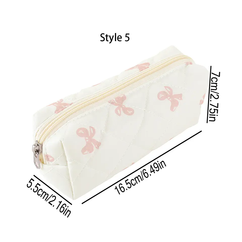 Floral Pencil Case – Bowknot School Storage Bag 18