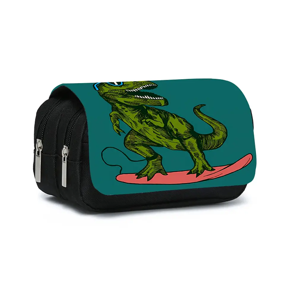 Dinosaur Pencil Case – Double Layer Flip Organizer 16