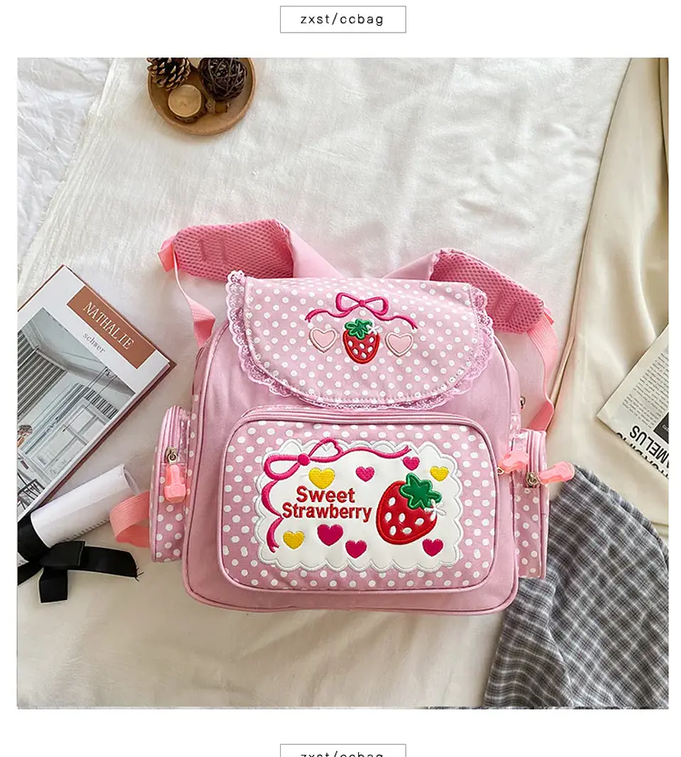 Strawberry Girls Backpack  Japanese School Bag 14