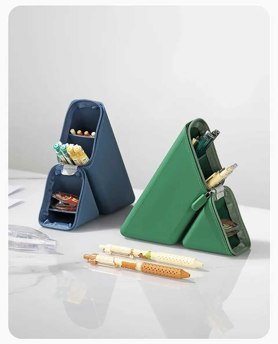 Stand Up Pencil Case  Silicone Desk Organizer 15