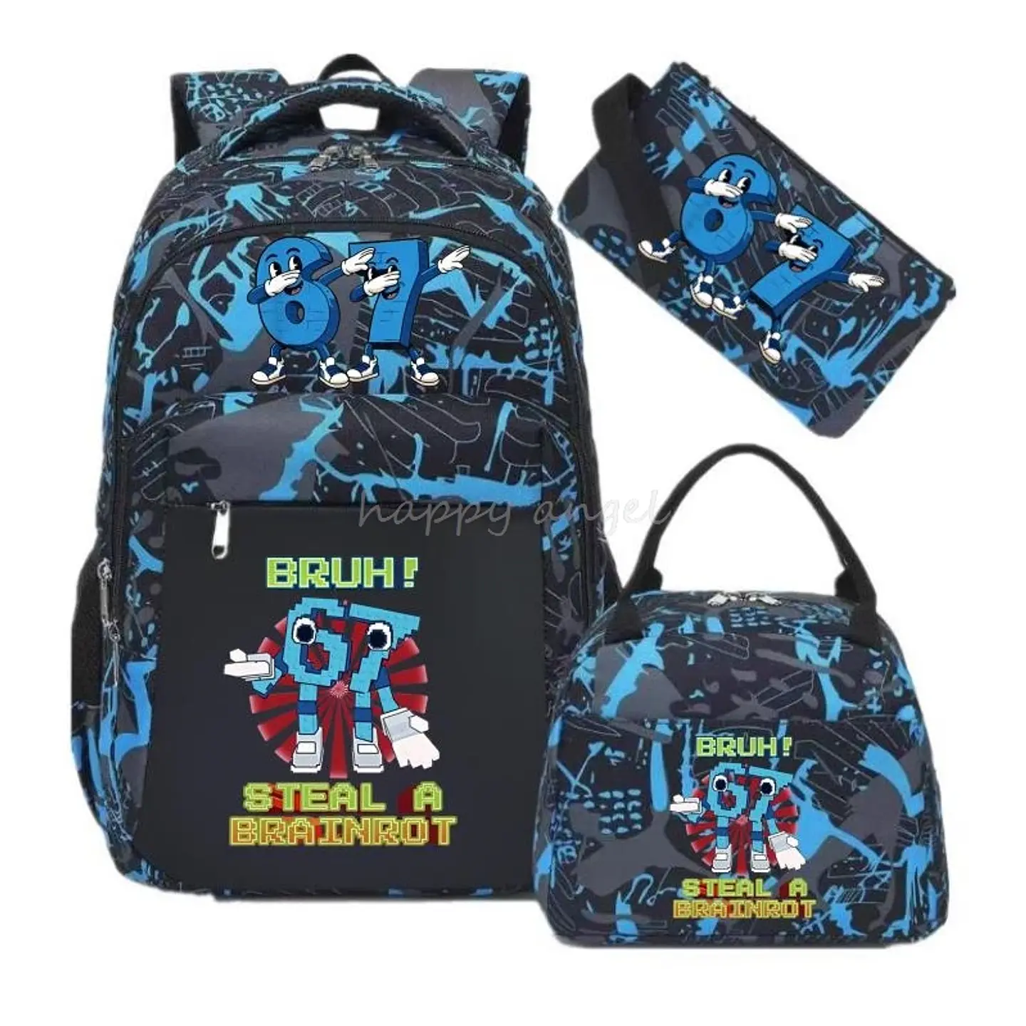 Six Seven Backpack Set  3PCS School Bag 15