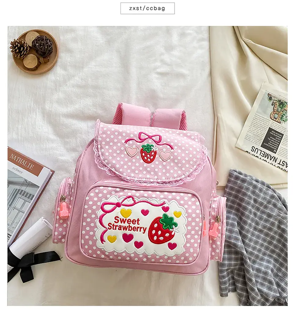 Strawberry Girls Backpack  Japanese School Bag 15