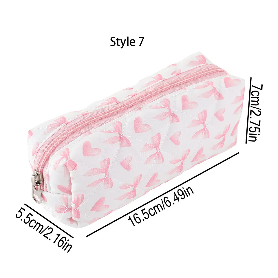 Floral Pencil Case – Bowknot School Storage Bag 20