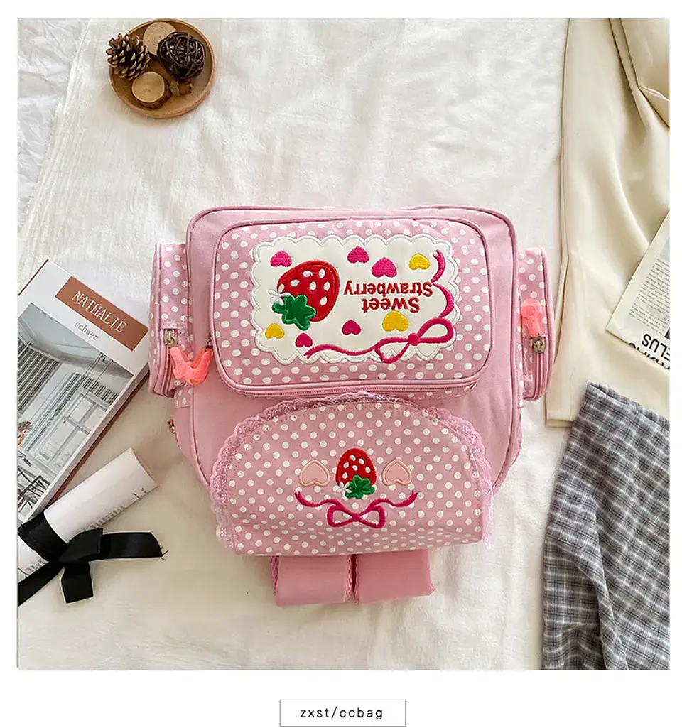 Strawberry Girls Backpack  Japanese School Bag 16