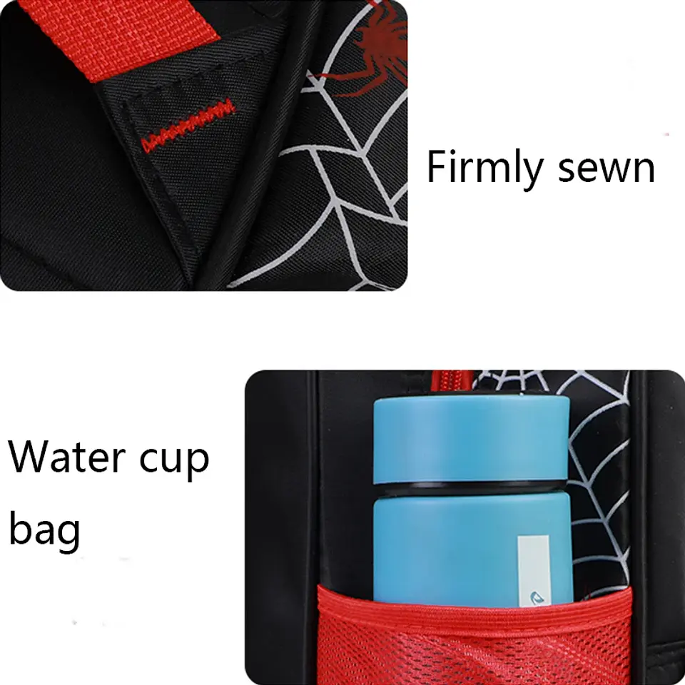 Spider Kids Backpack Set  2PCS Waterproof School Bag 18