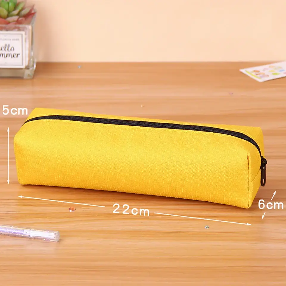 Solid Color Pencil Case  Large Zipper Pencil Pouch 13