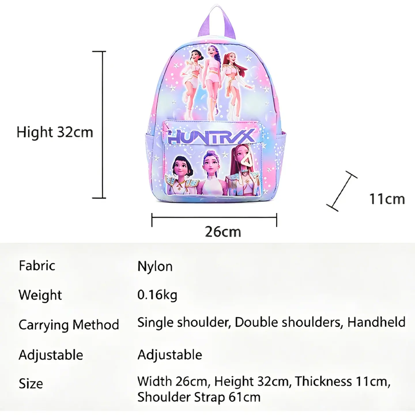 HUNTR/X Kids Backpack  Kindergarten School Bag 2