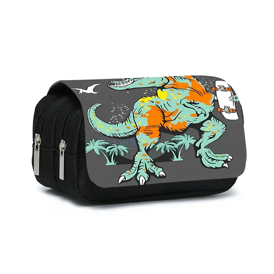 Dinosaur Pencil Case – Double Layer Flip Organizer 18