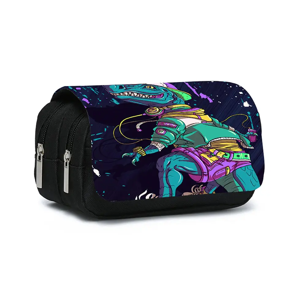 Dinosaur Pencil Case – Double Layer Flip Organizer 19