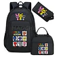 Sprunki Backpack Set  3PCS Waterproof School Bag - thumbnail 16