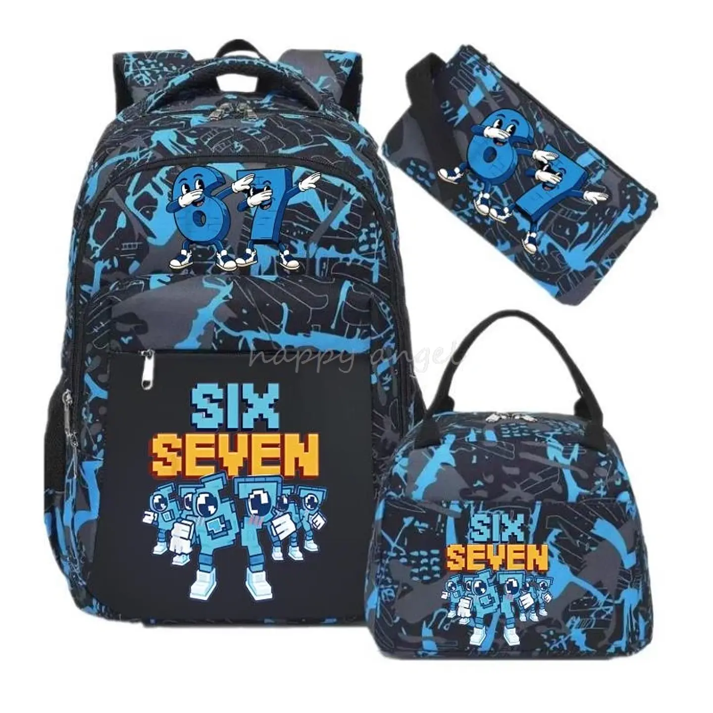 Six Seven Backpack Set  3PCS School Bag 18