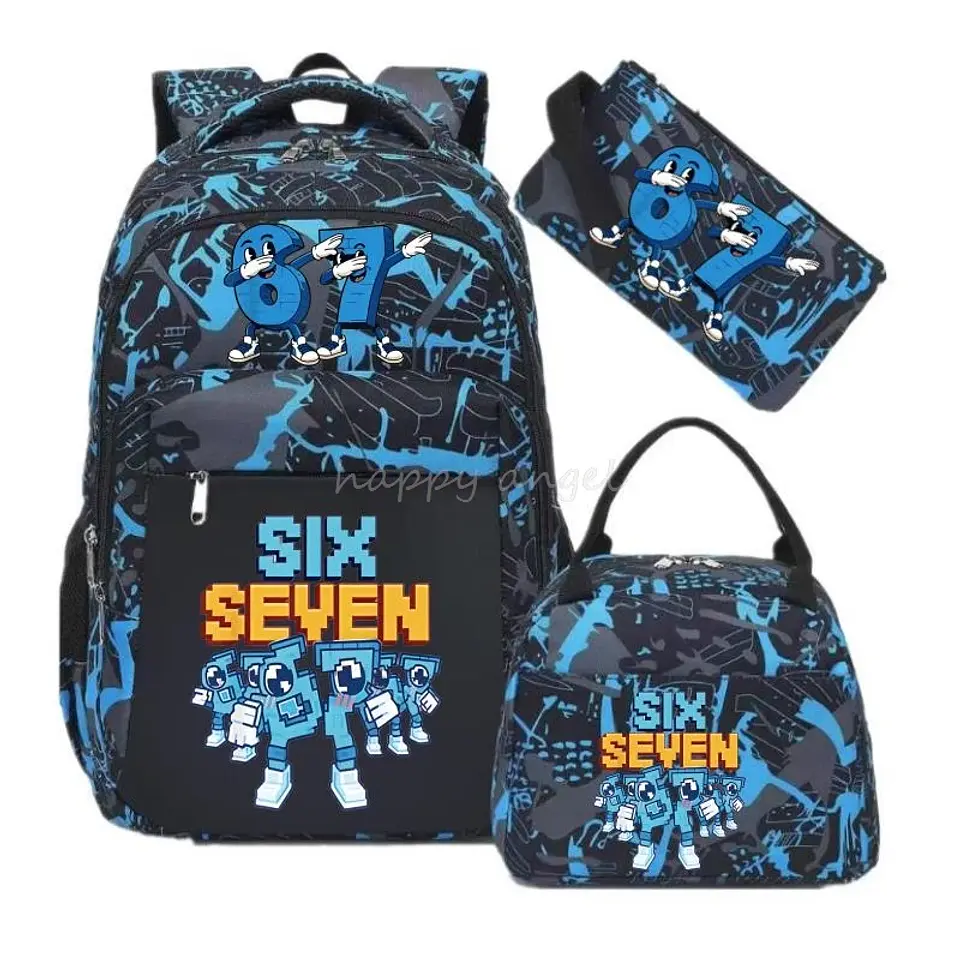 Six Seven Backpack Set  3PCS School Bag 18