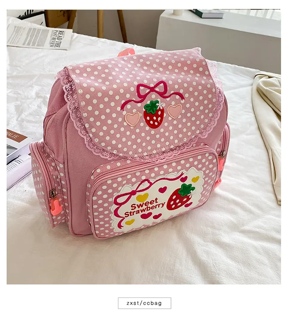 Strawberry Girls Backpack  Japanese School Bag 18