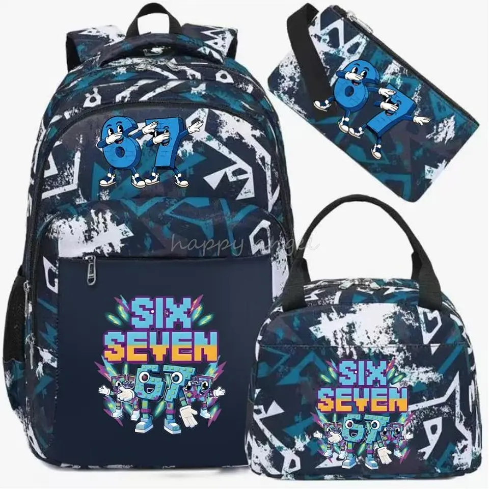 Six Seven Backpack Set  3PCS School Bag 19