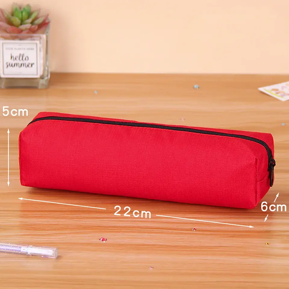 Solid Color Pencil Case  Large Zipper Pencil Pouch 17