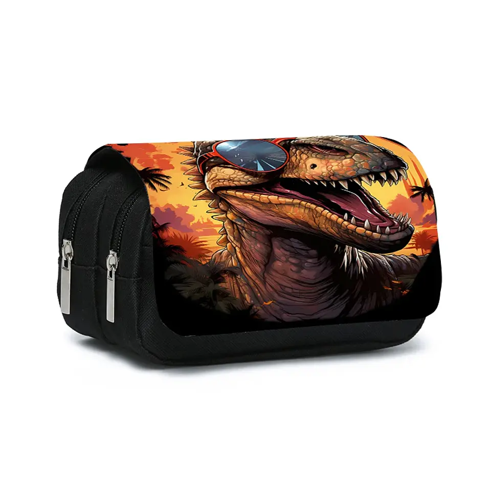 Dinosaur Pencil Case – Double Layer Flip Organizer 20
