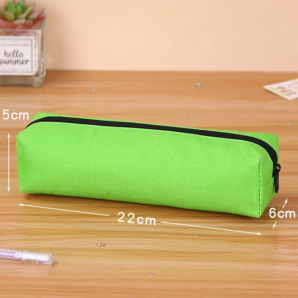 Solid Color Pencil Case  Large Zipper Pencil Pouch 18