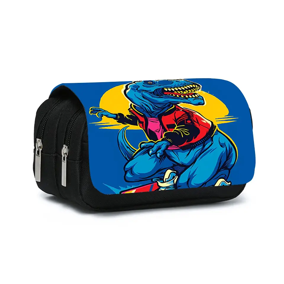 Dinosaur Pencil Case – Double Layer Flip Organizer 22