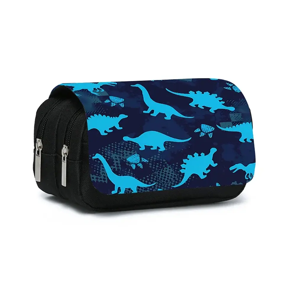 Dinosaur Pencil Case – Double Layer Flip Organizer 23