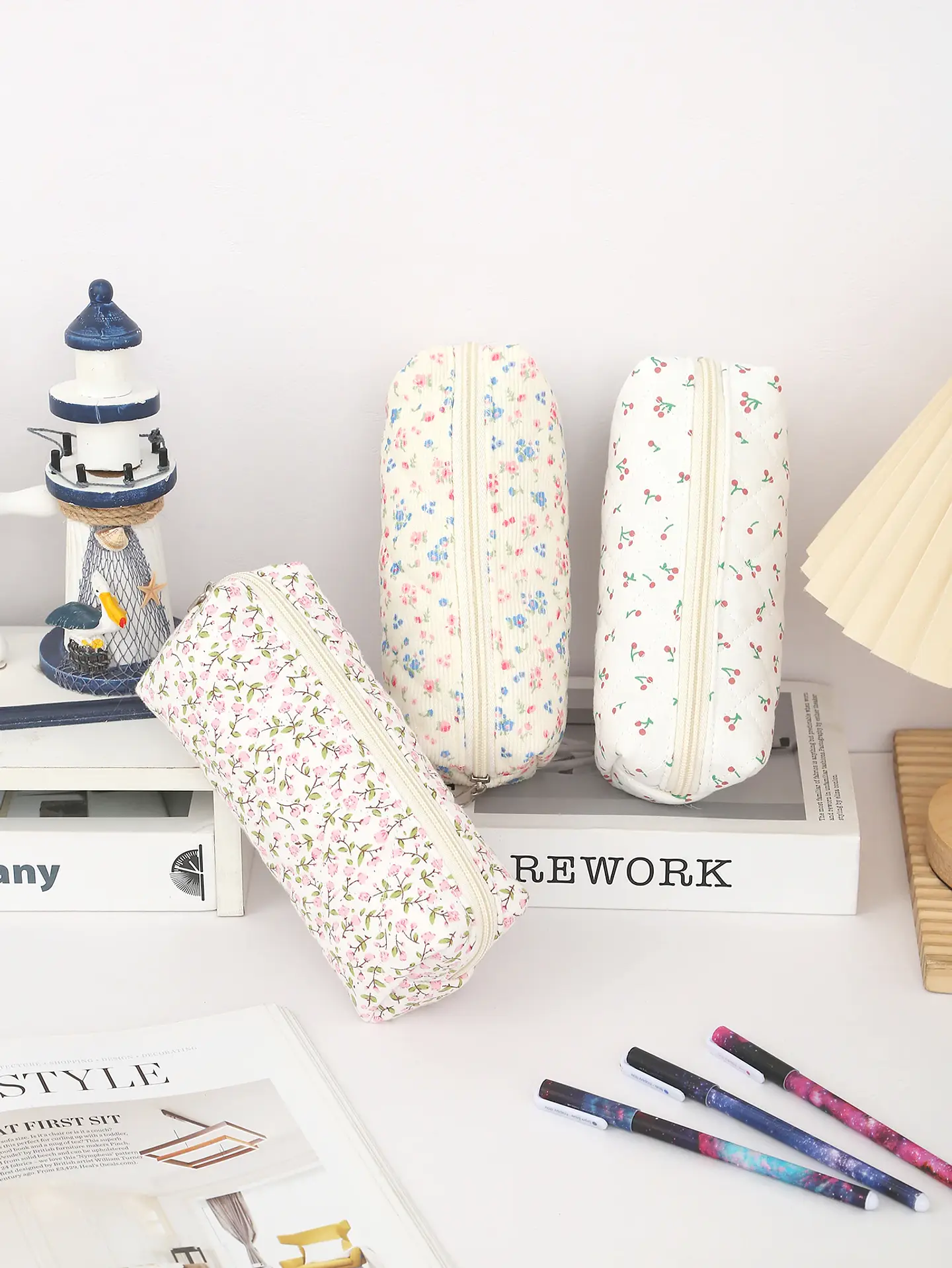 Floral Pencil Case – Bowknot School Storage Bag 28