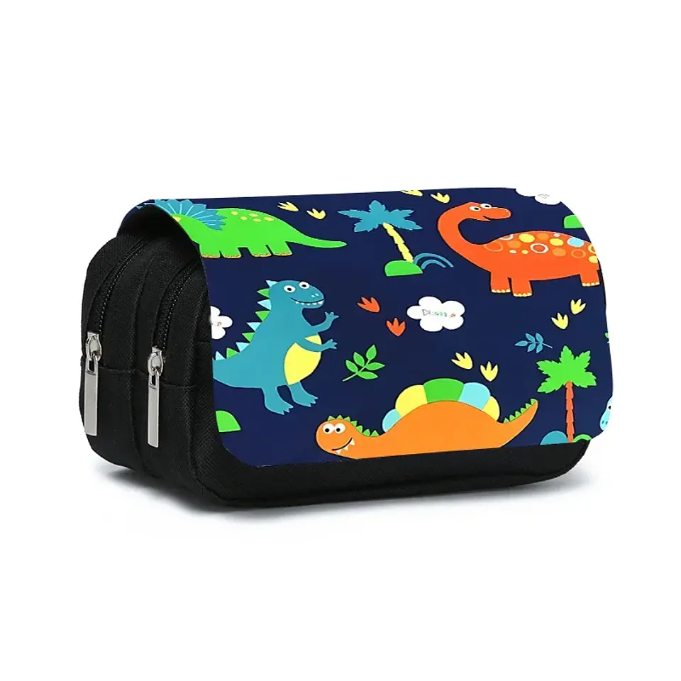 Dinosaur Pencil Case – Double Layer Flip Organizer 24